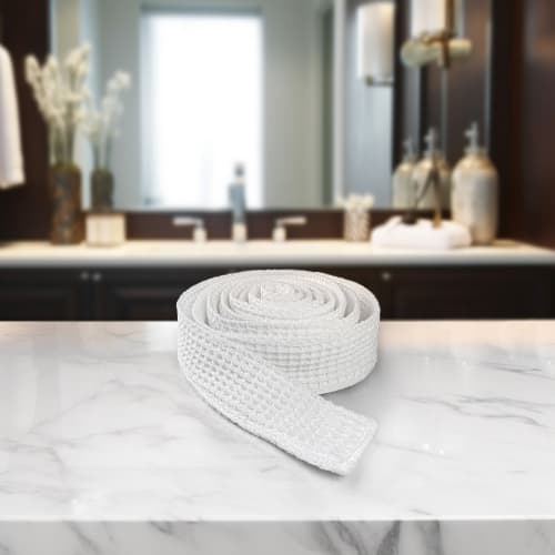 Oxford Superblend Honeycomb Waffle Weave Replacement Belt, 100% Cotton, 1.5x74, White